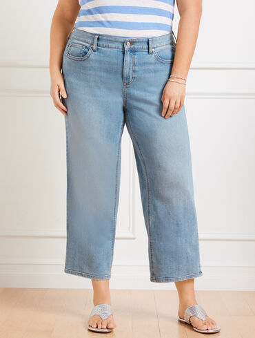 Crop Wide Leg Jeans - Montecito Wash