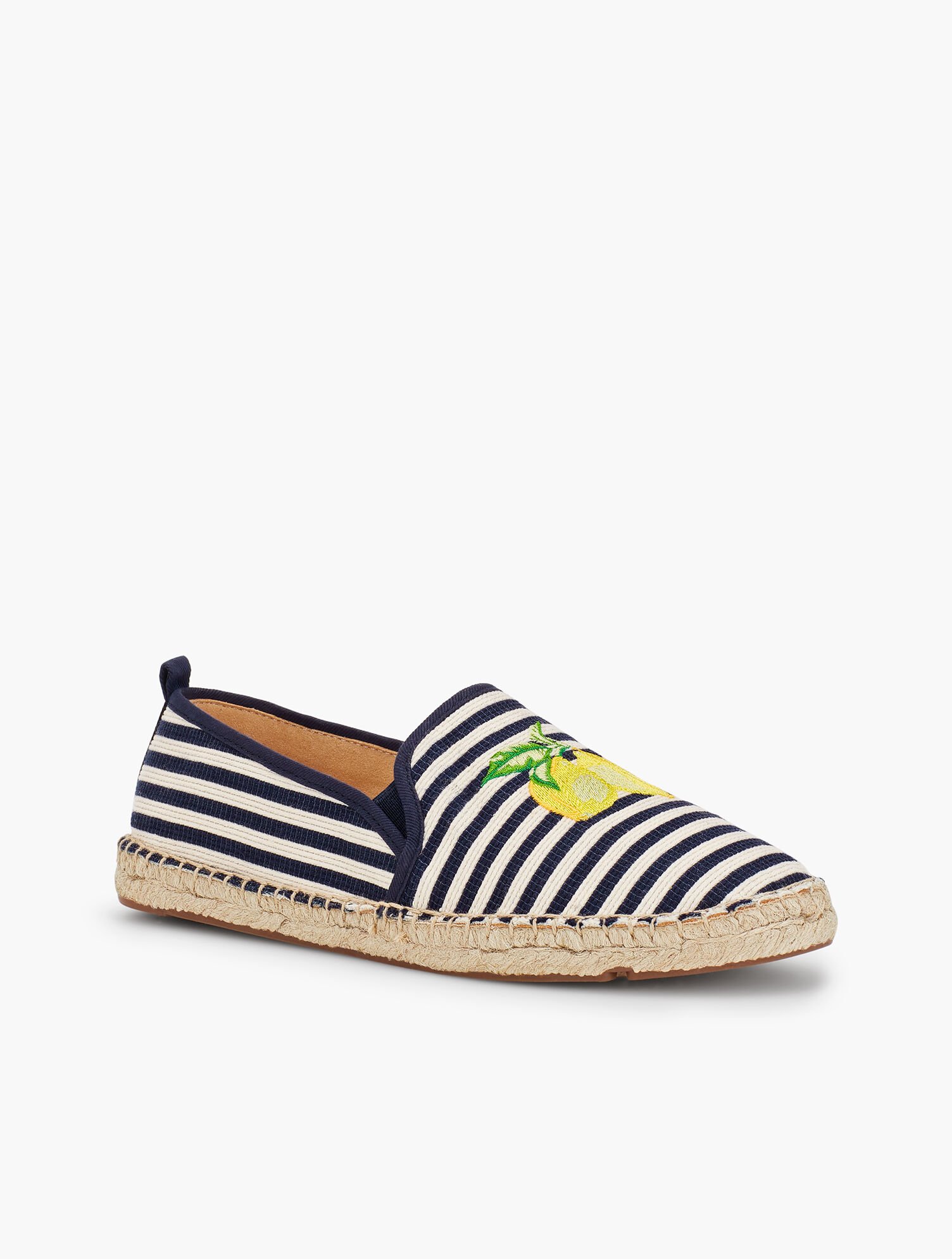 Izzy Espadrilles - Embroidered Lemon