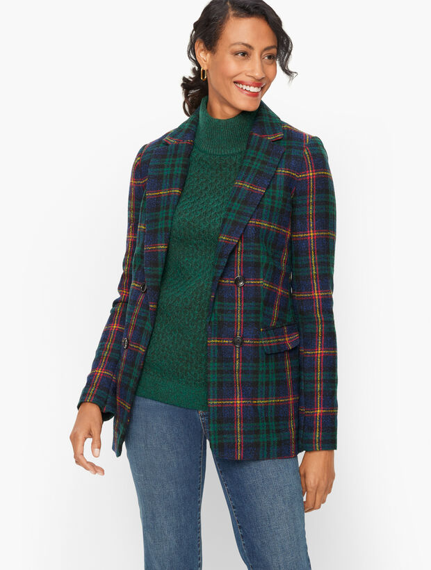 Relaxed Boucl&eacute; Blazer