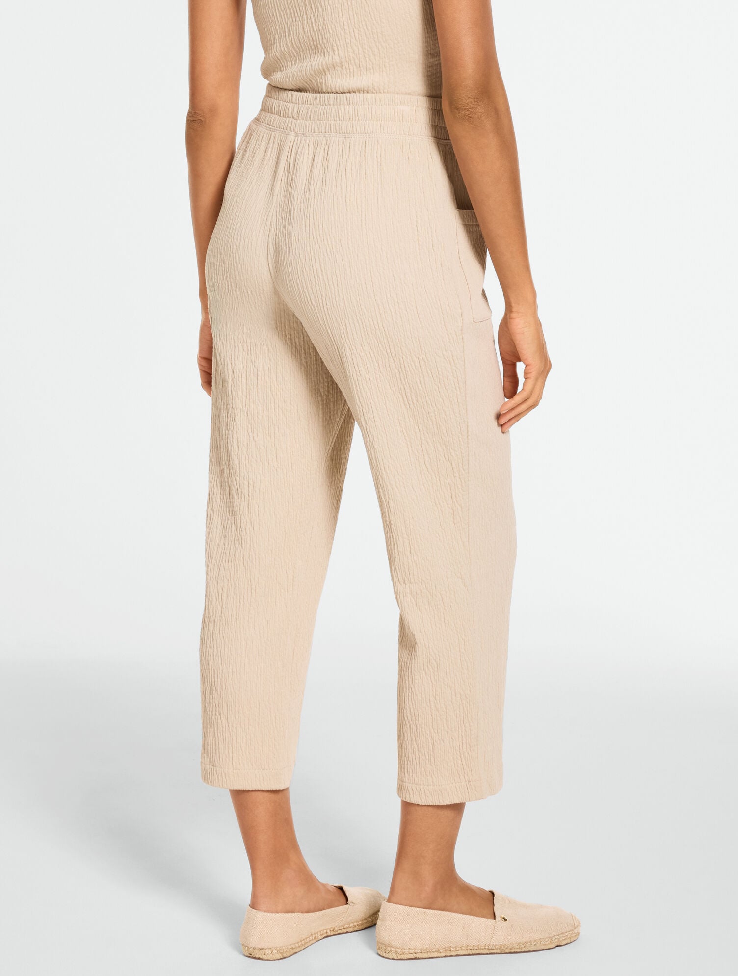 Crinkle Gauze Straight Leg Pants