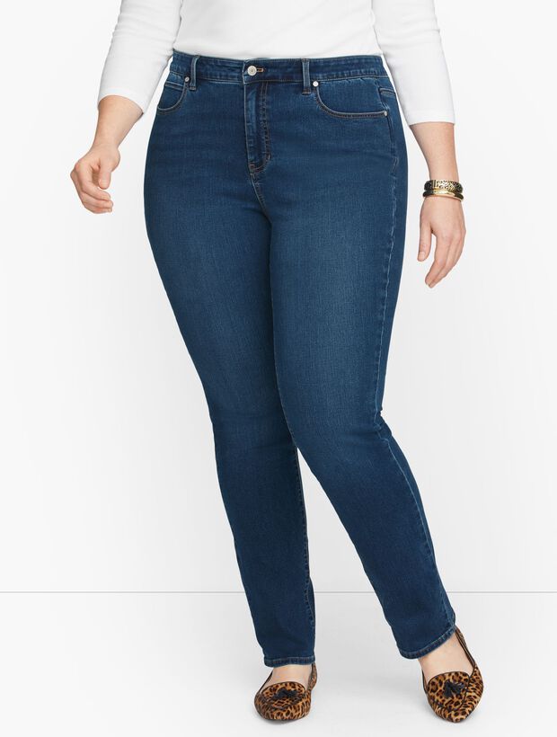 Plus Size Exclusive Straight Leg Jeans - Catalina Wash - Curvy Fit