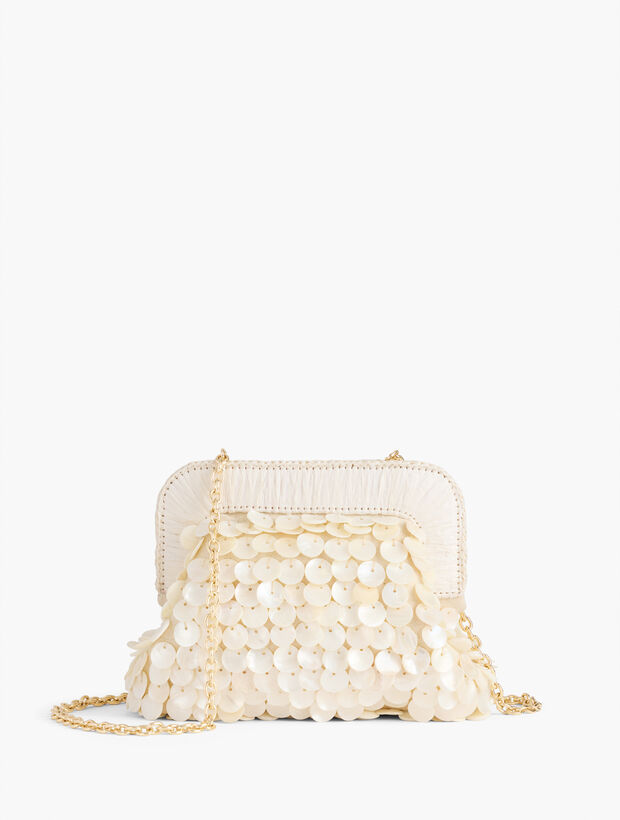 Talbots Mother-of-Pearl Paillette Clutch 