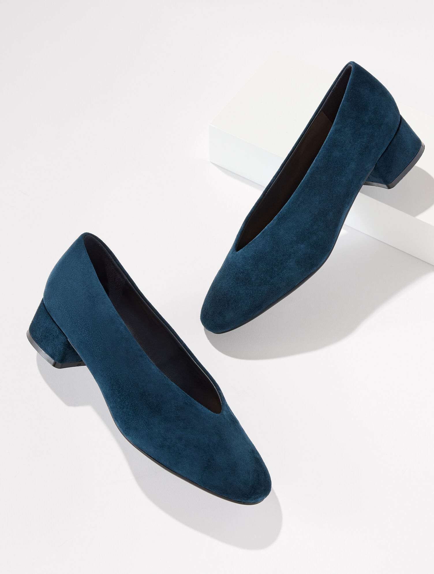 Winona Suede Block Heel Pumps