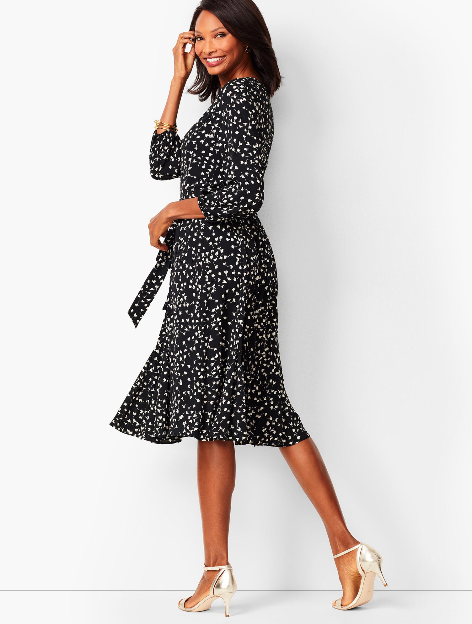 slim fit dress slacks Designer Flare Mini Dress main image 0