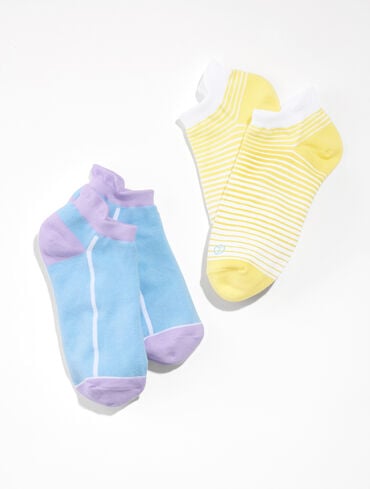 T by Talbots Annual Stripes Ankle Socks 2-Pack