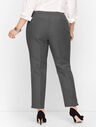 Plus Size Shimmering Jacquard Tailored Ankle Pants