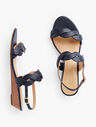 Capri Twist Mini Wedge Sandals - Nappa Leather