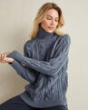 Side Zip Cable Knit Sweater