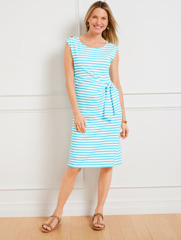 Effortless Jersey Bella Dress - Daylight Stripe