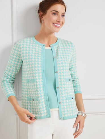 Grace Cardigan - Houndstooth