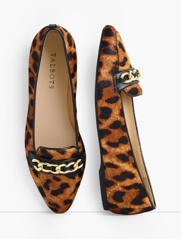 Lucy Chain Link Loafers - Calf Hair | Talbots
