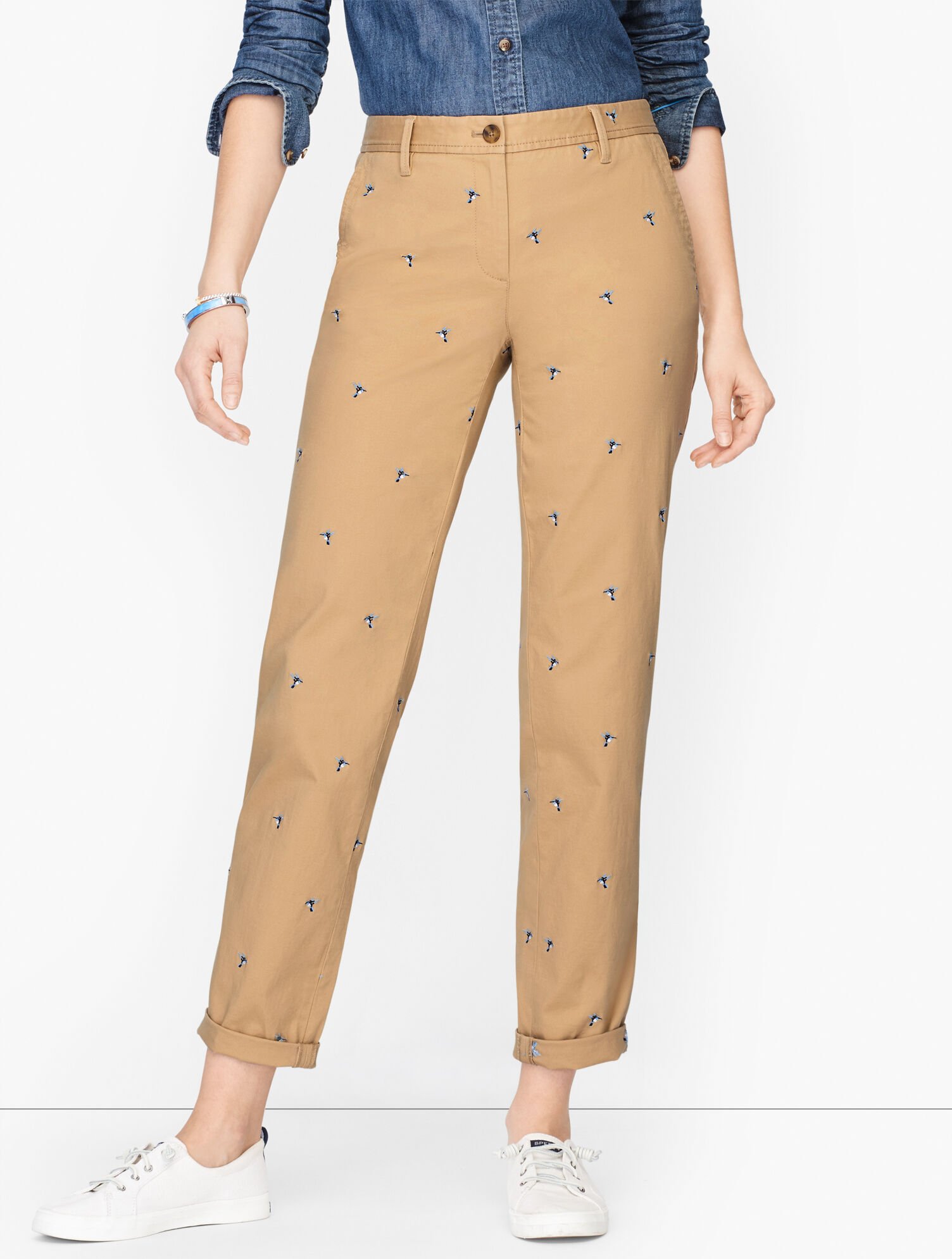 Relaxed Chinos - Bird Print