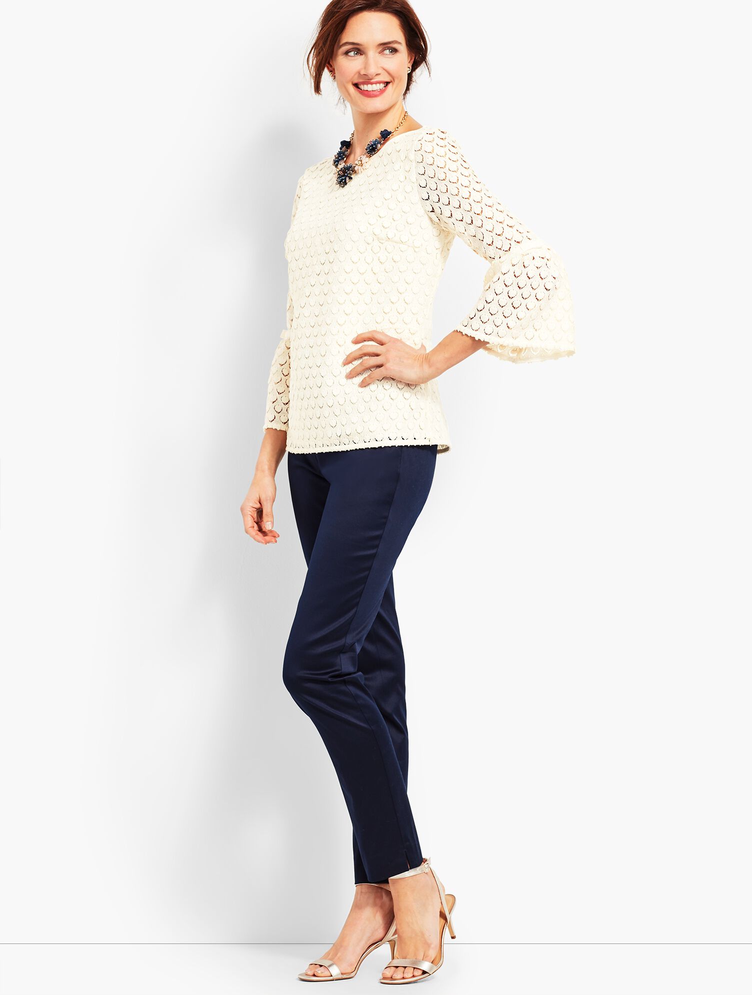 Lace Bell-Sleeve Top