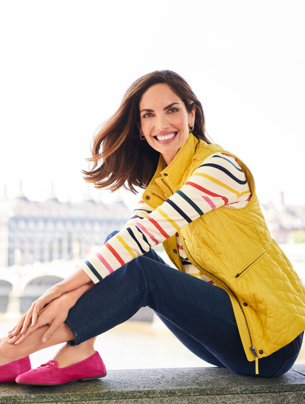 Quilted Fleece-Lined Vest | Talbots