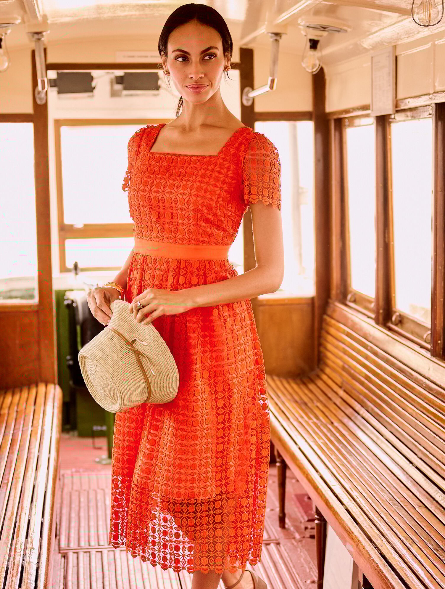 Lace Fit & Flare Dress | Talbots 