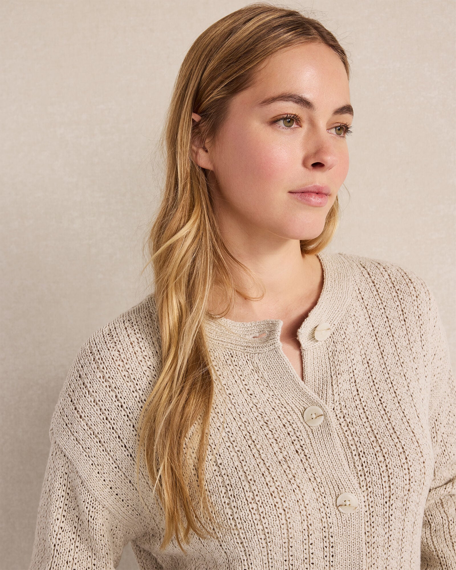 Linen Tape Yarn Cardigan