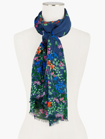 Falling Floral Oblong Scarf