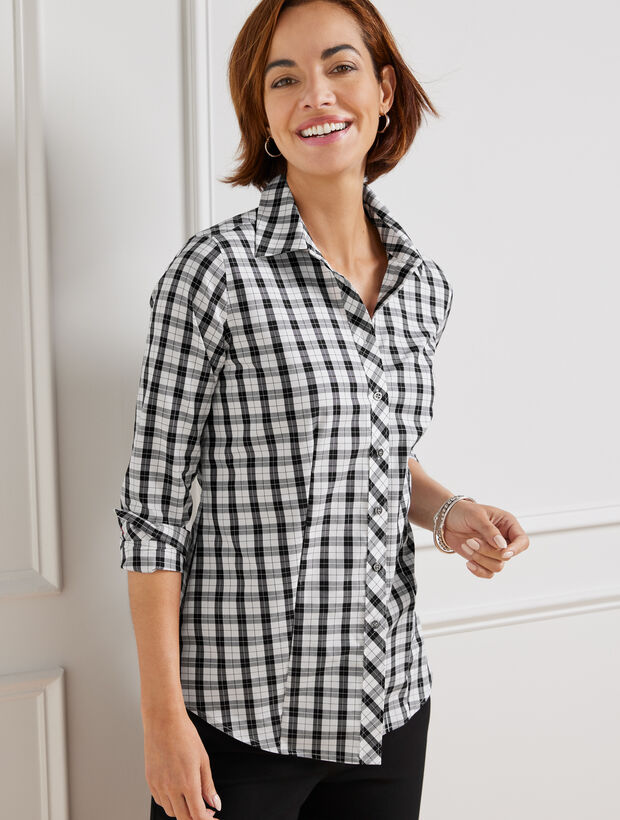 Non-Iron Perfect Shirt Plaza Plaid Talbots