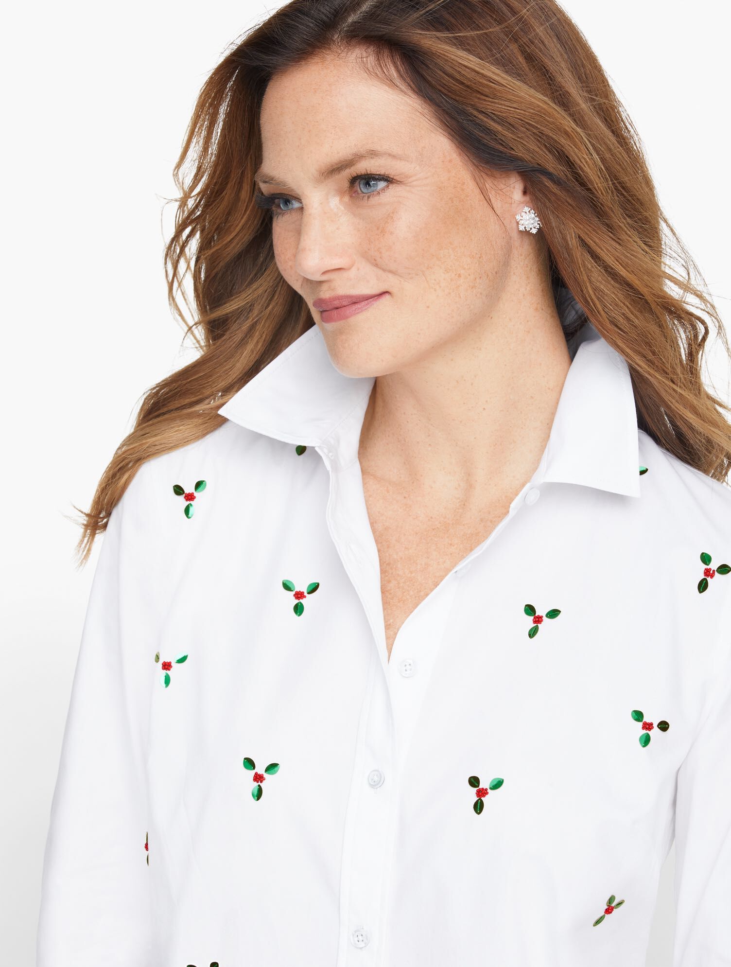 Embellished Button Front Shirt