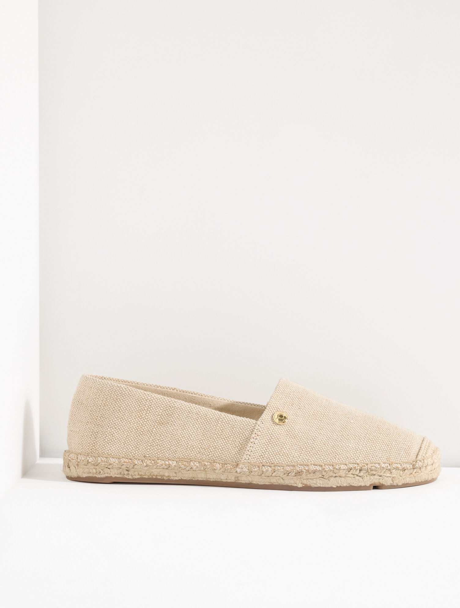 Izzy Metallic Linen Espadrille Flats
