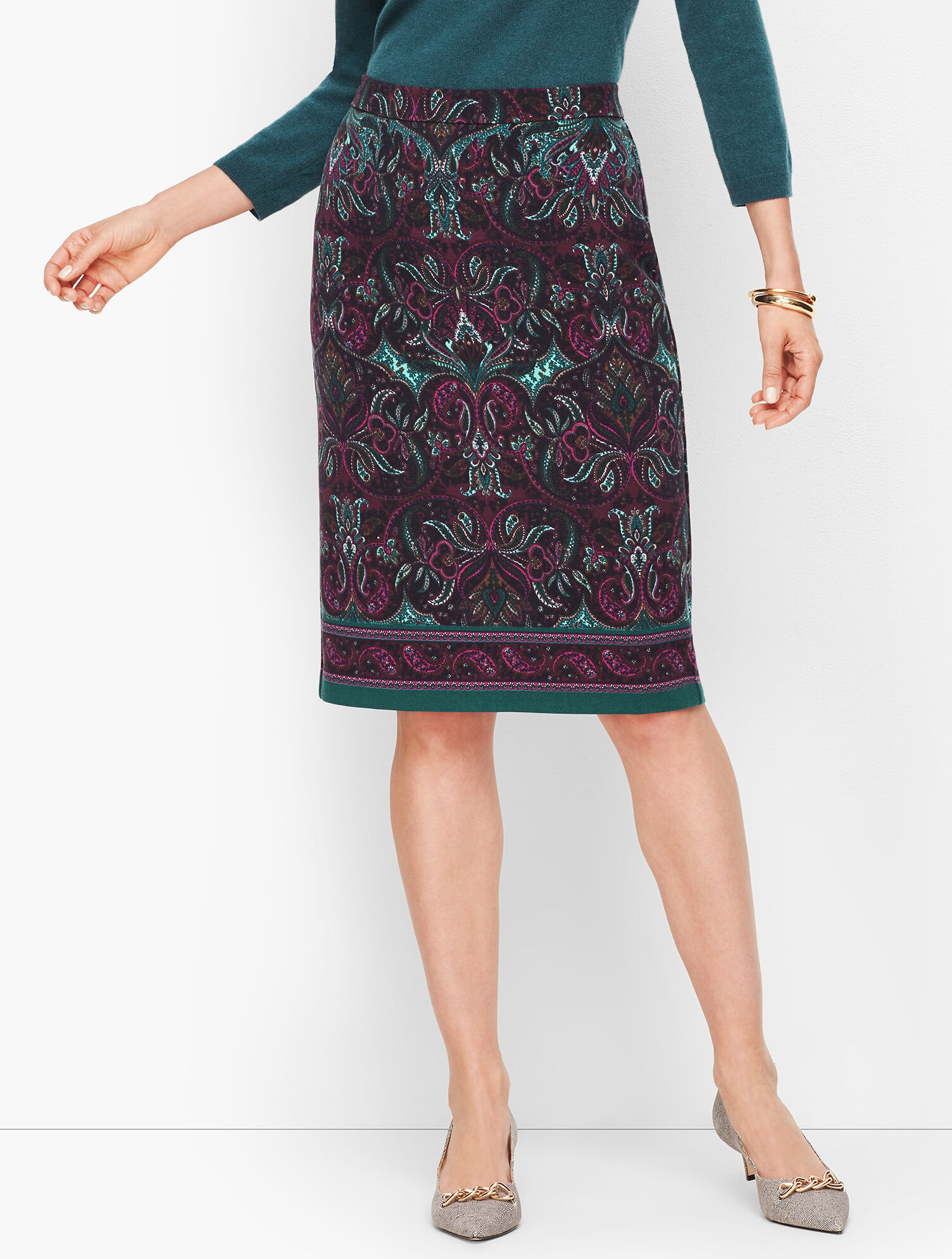 Paisley Pencil Skirt