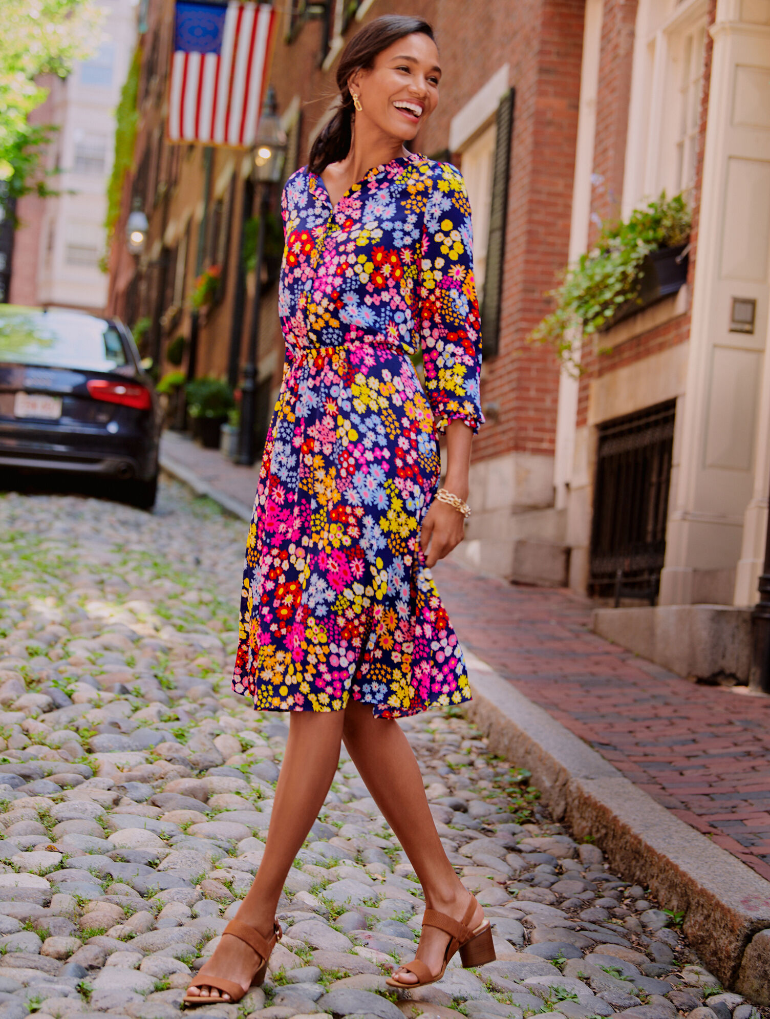 Fit &amp; Flare Dress - Starburst Floral