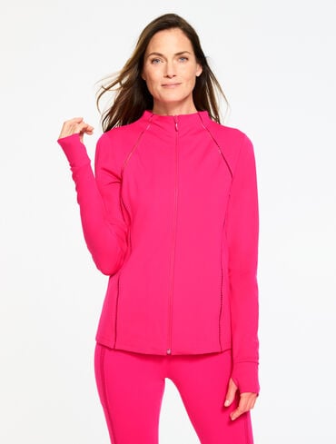 Performance Compression Full-Zip Jacket - Picot Trim