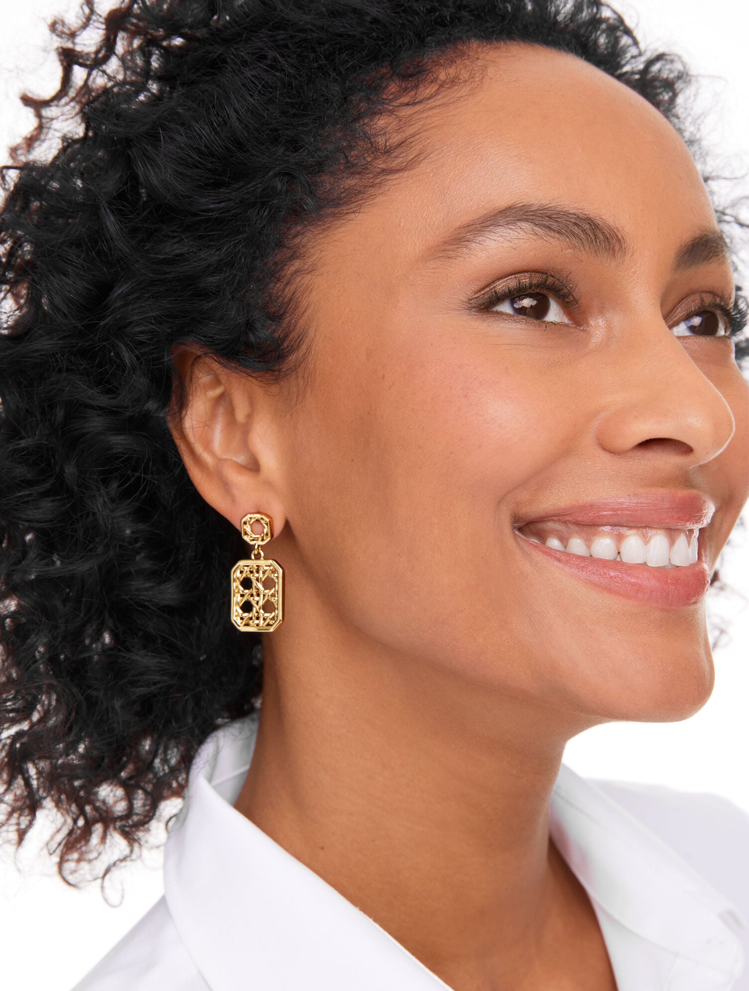 Rattan Texture Drop Earrings