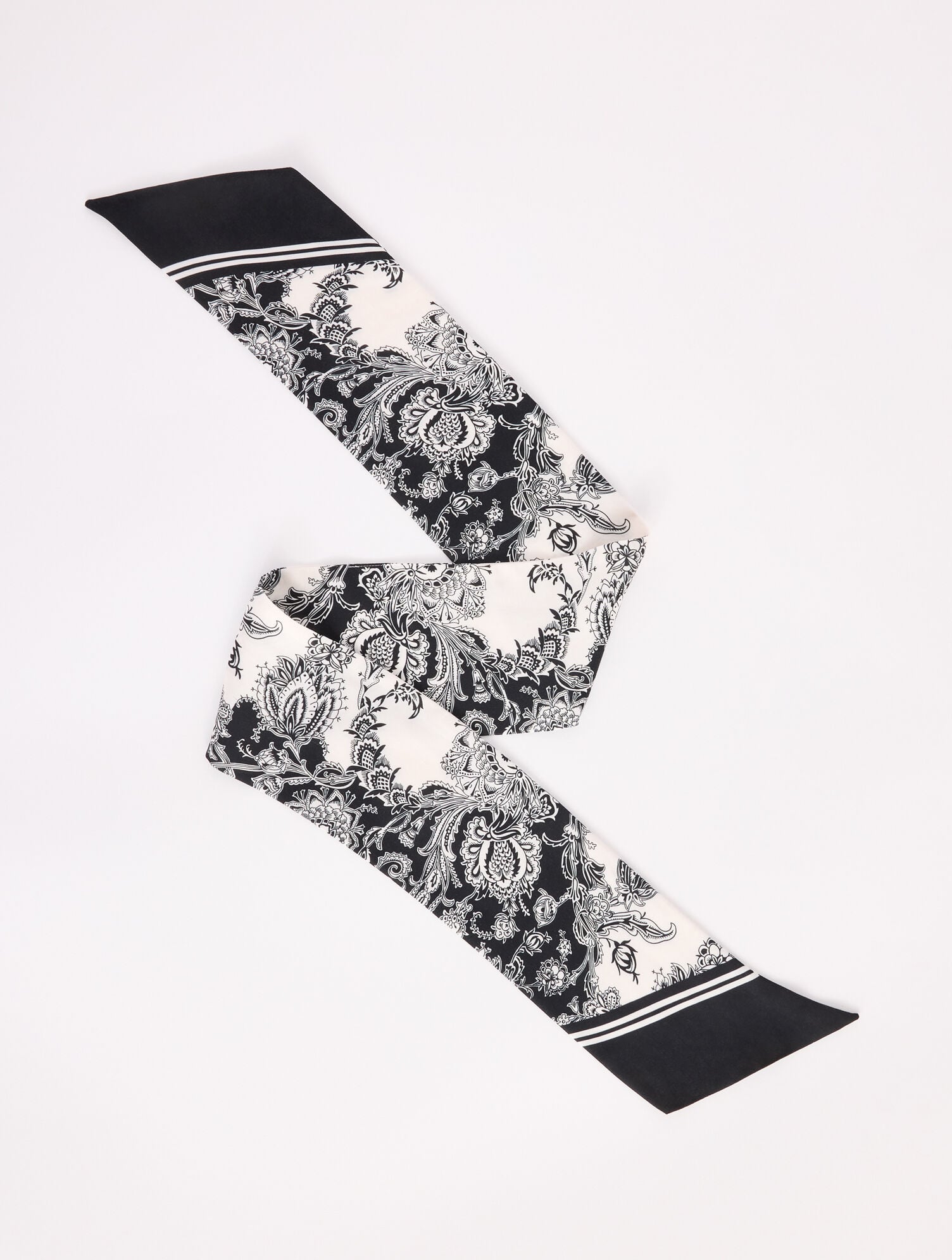 Exquisite Paisley Skinny Scarf - thumbnail 3