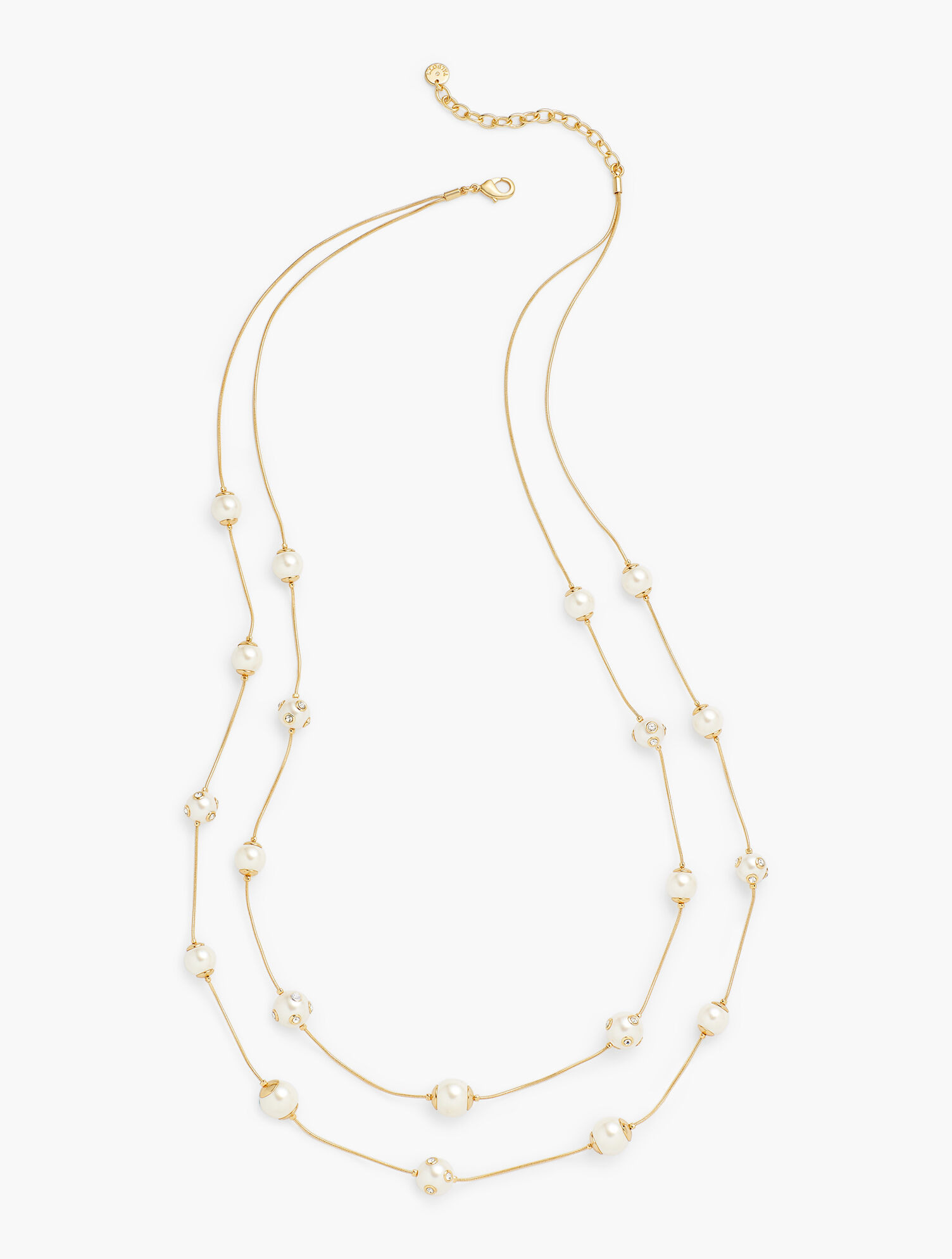 Long Pearl Illusion Necklace