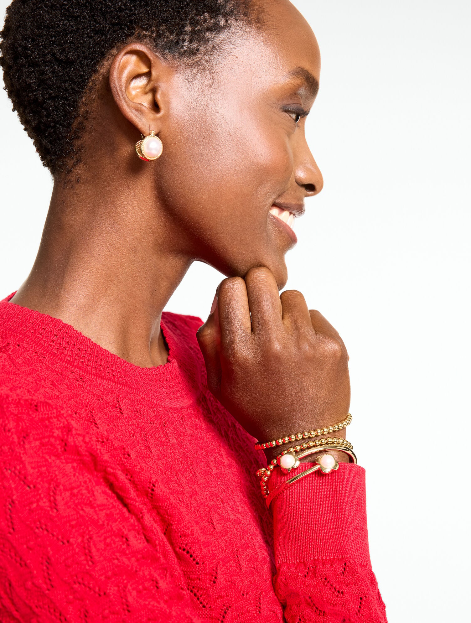 Pointelle Crewneck Pullover