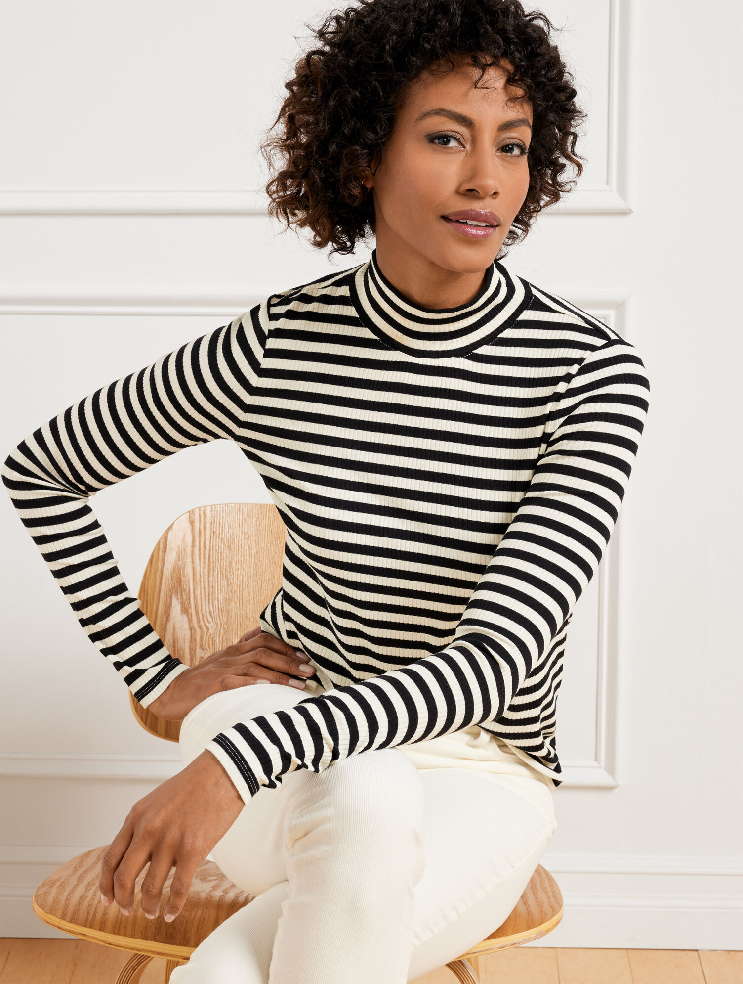 Cabin Stripe Mockneck main image 0