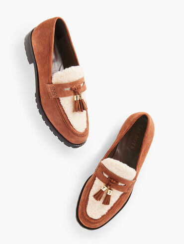 Cassidy Sherpa Loafers - Suede