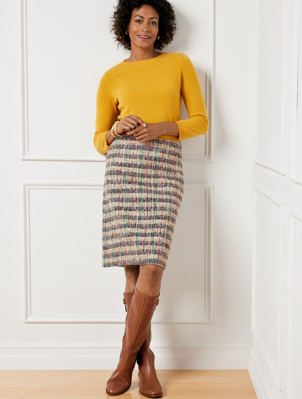 A-Line Skirt - Café Tweed