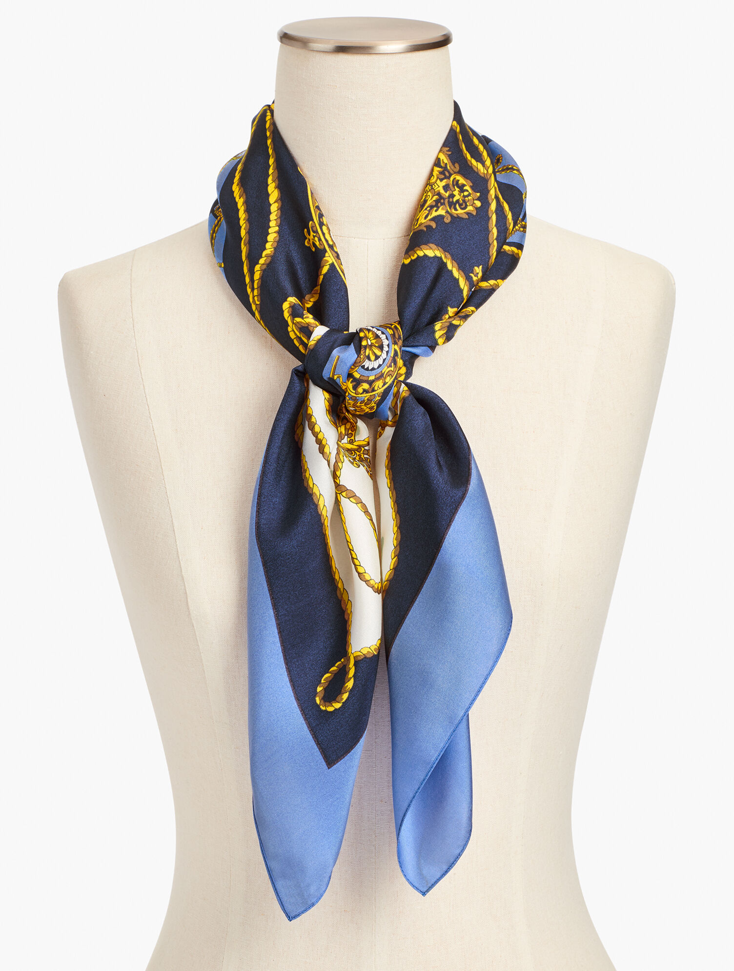 Gold Link Silk Scarf