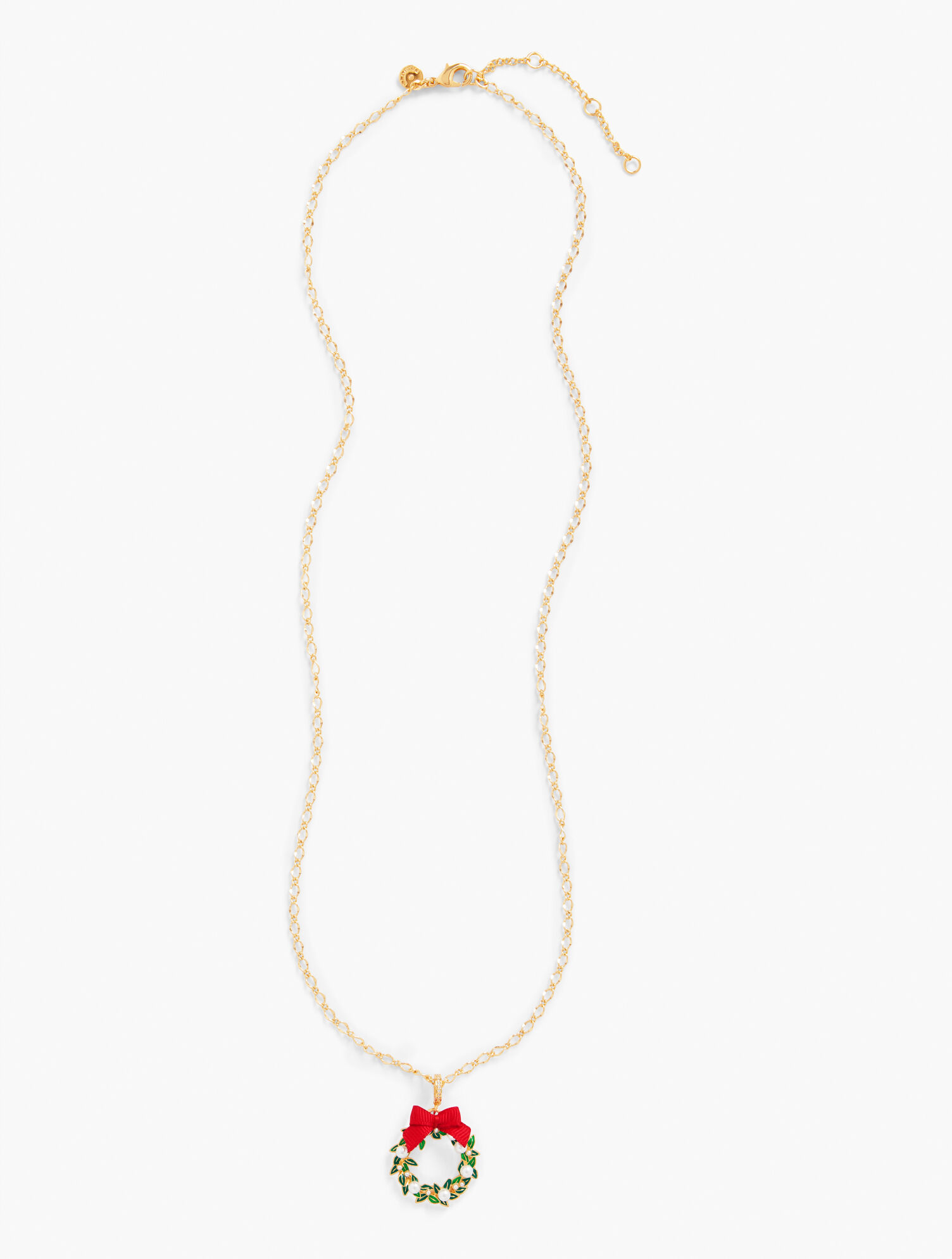 Holiday Wreath Pendant Necklace 