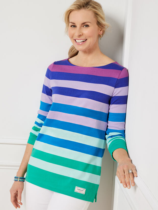 Talbots Color Chart Authentic Talbots Tee - Orchid Stripe | Talbots