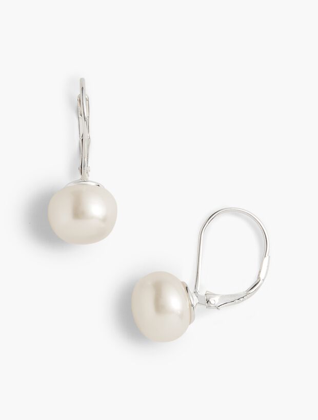 Freshwater Pearl Leverback Earrings
