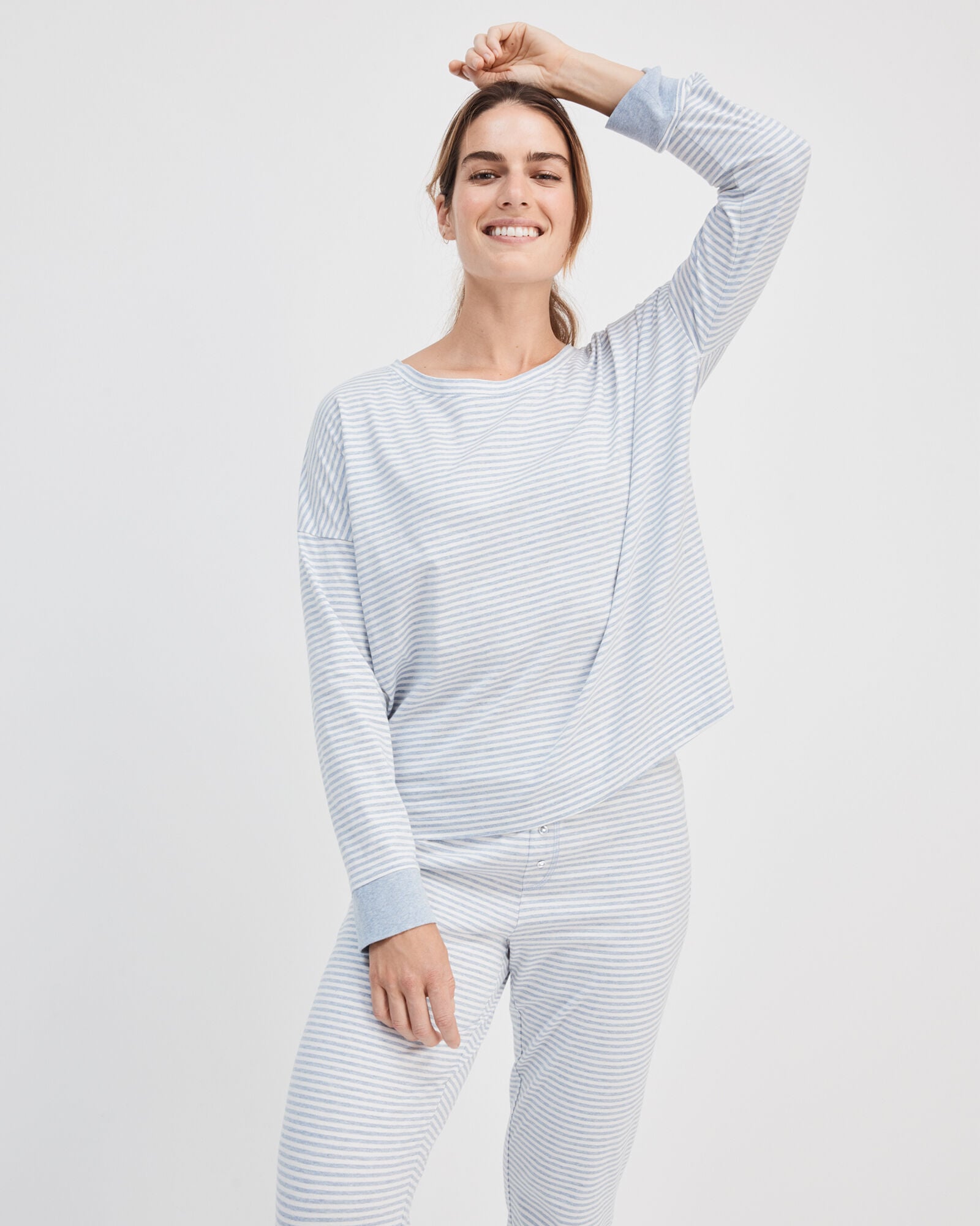 Boat Neck Top and Pants Lounge Set