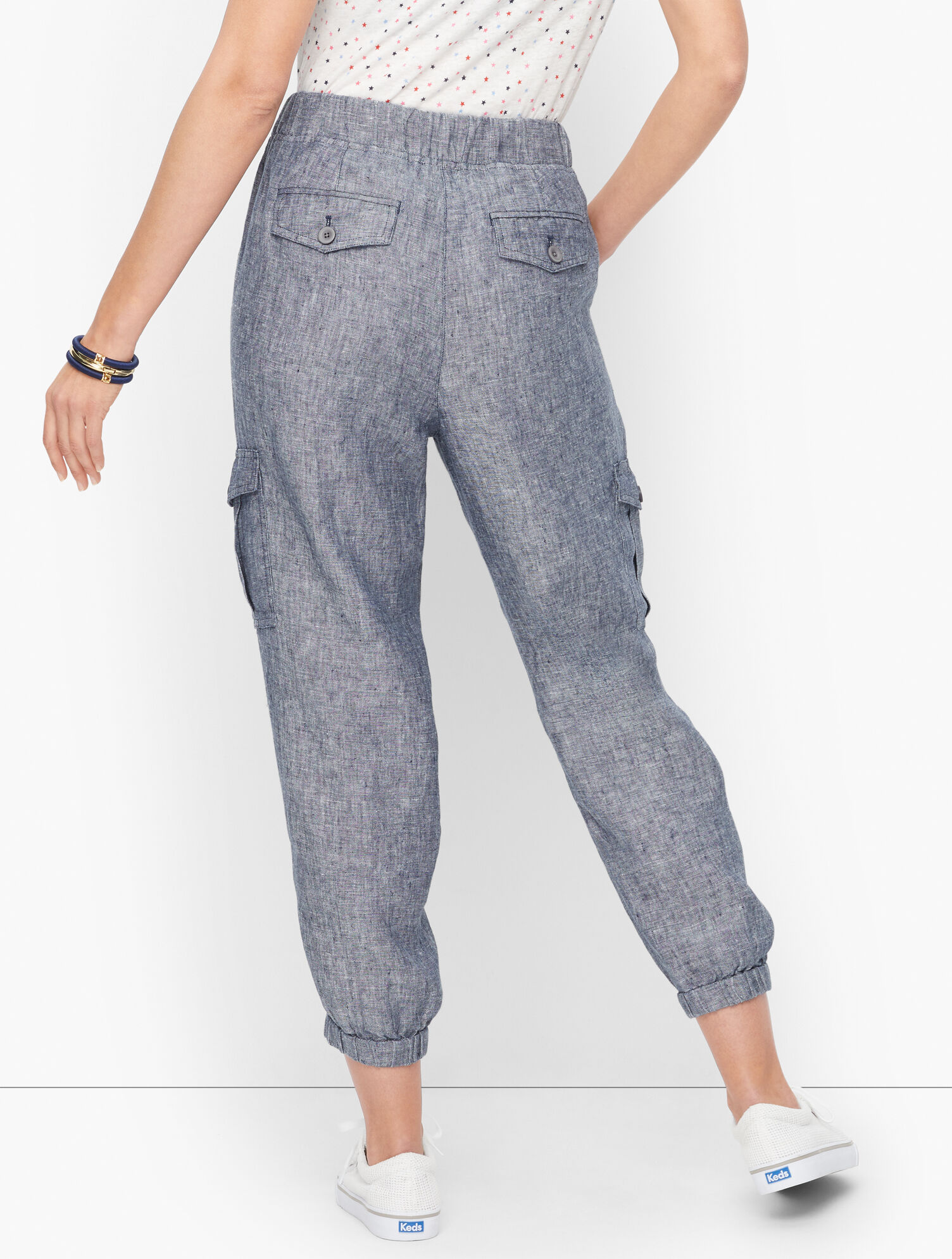 Washed Linen Chambray Joggers
