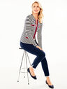 Stripe Sweater Jacket