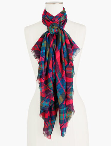 Lovely Plaid Oblong Scarf