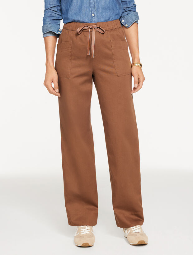 Straight Leg Pull-On Pants