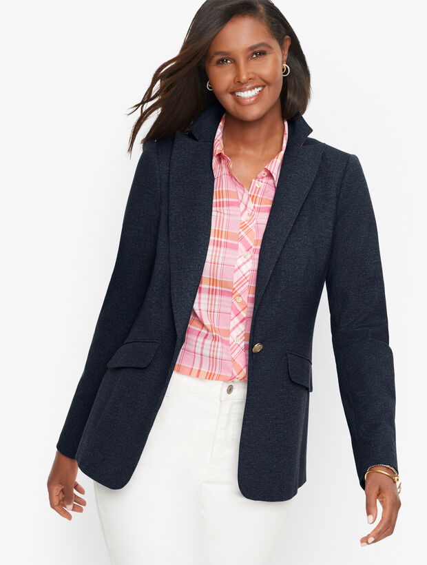 Twill Knit Blazer