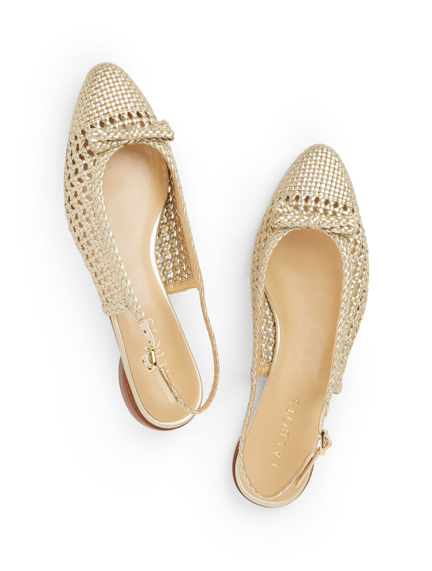 Edna Woven Slingbacks - Metallic
