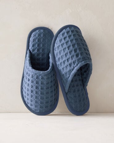 Organic Cotton Waffle Slippers