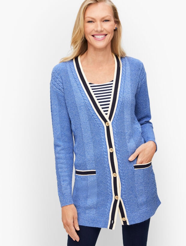 Cable Knit Cardigan - Tipped | Talbots
