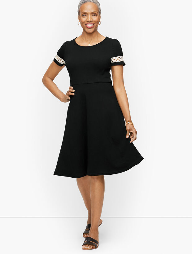 Cotton Interlock Fit Flare Dress Talbots