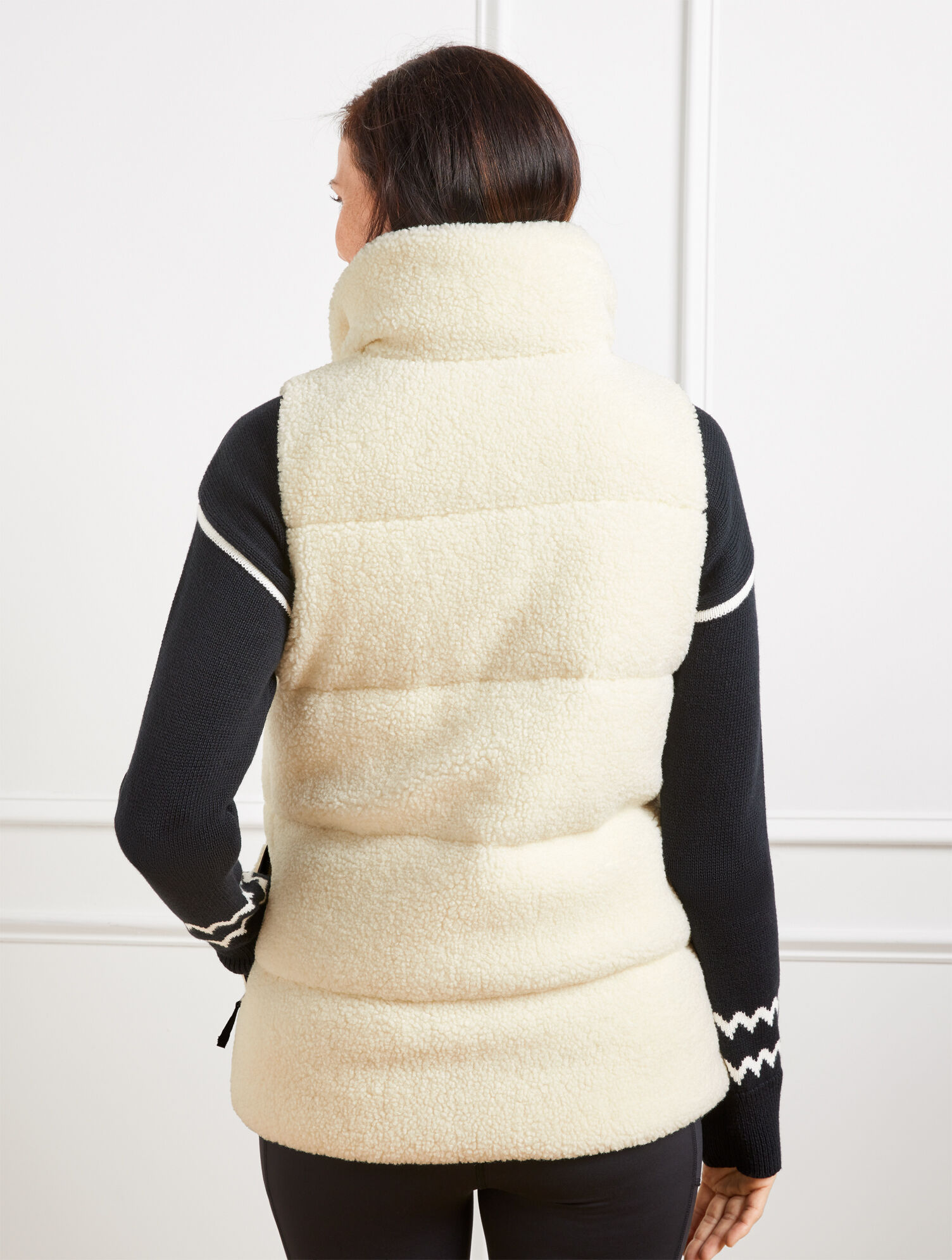 Quilted Sherpa Puffer Vest