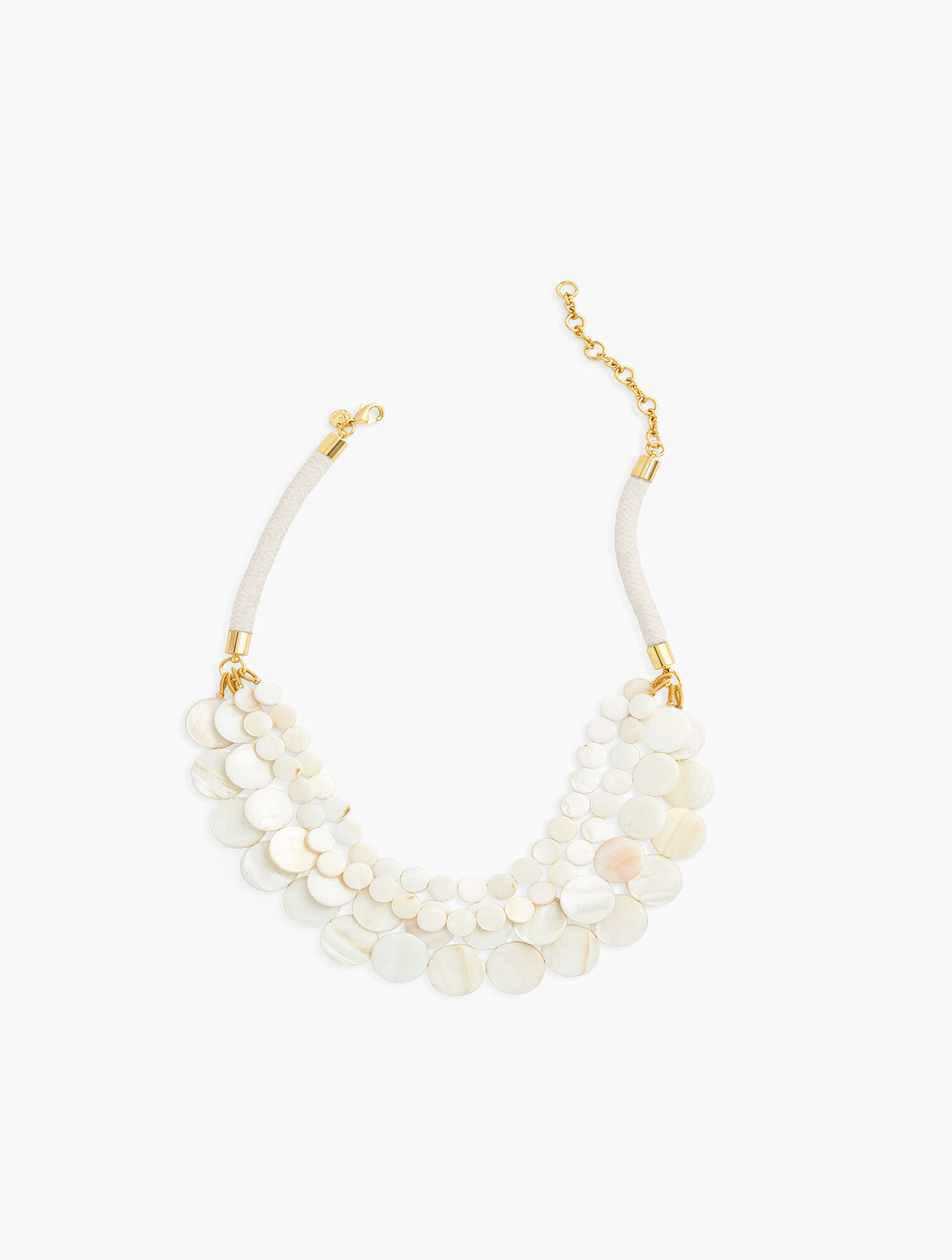 Mother-Of-Pearl Disc Statement Necklace | Talbots